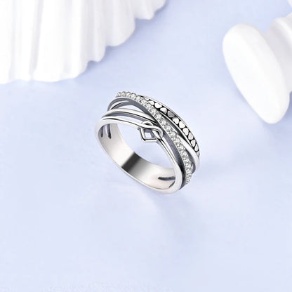 LAZA 925 Sterling Silver Colorful Rings Sparking Zirconium Bowknot Moon Sun Original Ring For Women Anniversary Wedding Gifts