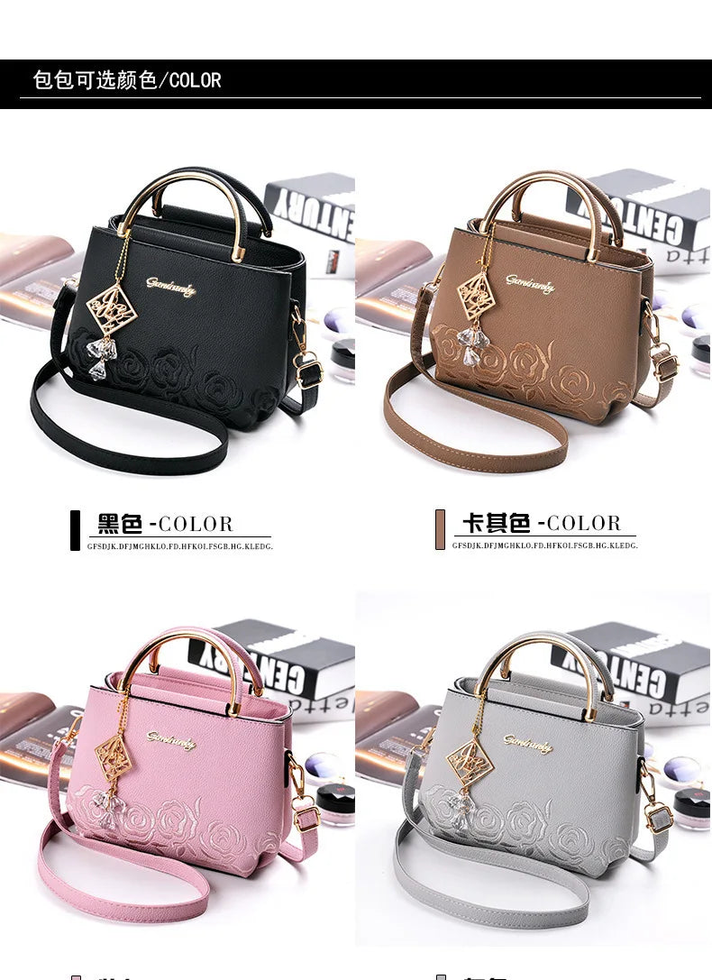 Fashion Brand Women's Bags New Embroidered Handbag Exquisite Ladies Shopping Crossbody Shoulder Bag Tote Bag Small Square Bag