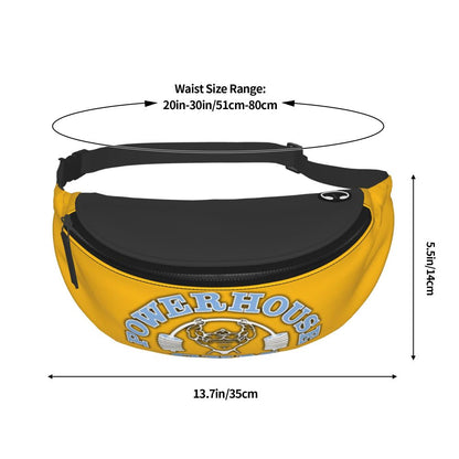 Powerhouse Gym Fanny Bag Custom Bodybuilders Fitness Crossbody Waist Pack Men Women Cycling Camping Phone Money Pouch
