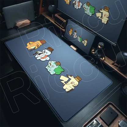P-pokemon Bulbasaur Mouse Mats Rubber Mousepad Large Anime Gaming Accessories Pad Kawaii Carpet Cabinet Keyboard Office Deskmat