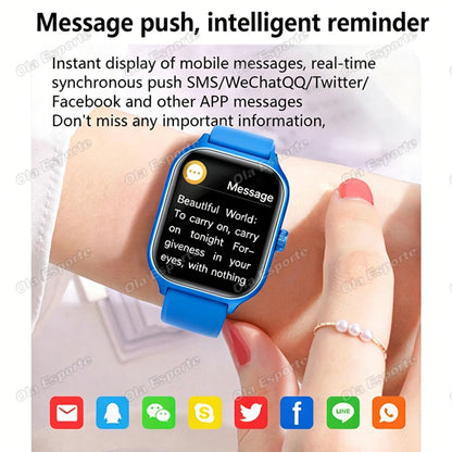 2026 New Smart Watch Bluetooth Call Message Reminder 24 Hour Health Monitoring Smart Watch Gift for Men and Women