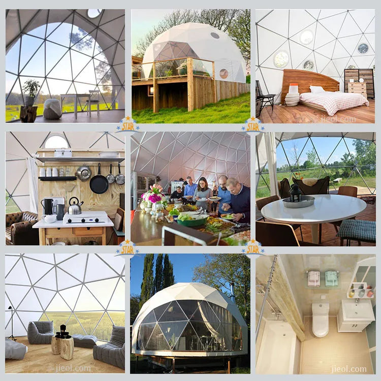 Luxury PVC Geodesic Dome Tent for Outdoor Glamping for Families on Vacation Events Camping in Iceberg Surroundings