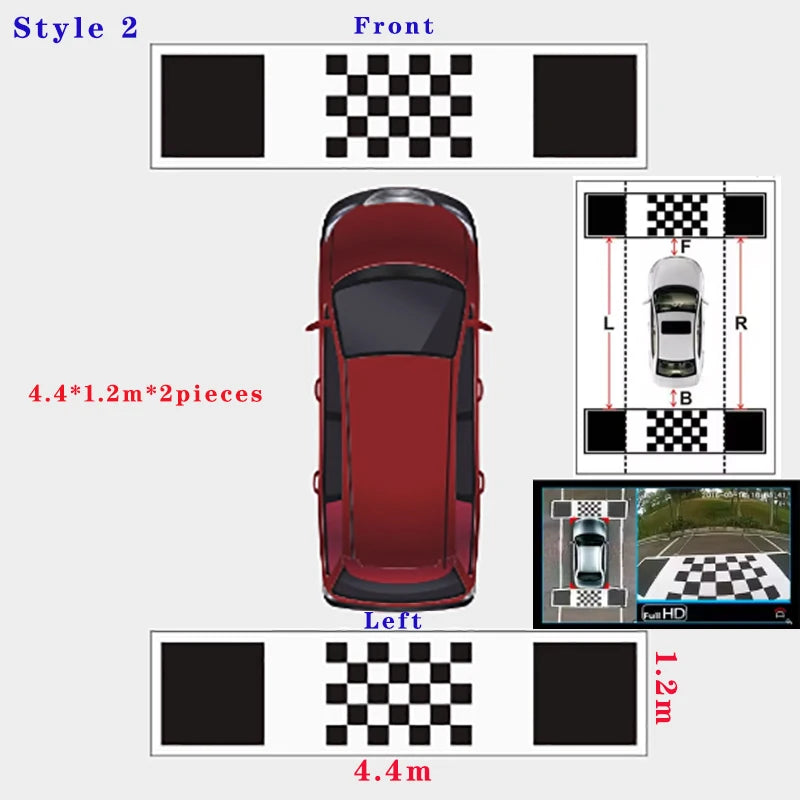 VseeKan Automotive 360 System Calibration Pad 360 Camera Splicing Cloth Debugging Cloth 2D 3D Four Dimensional Cloth