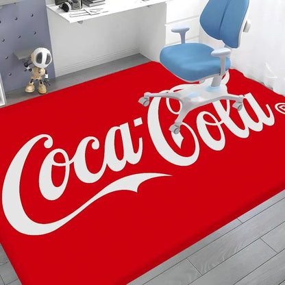 C-Coca Cola Bathroom Mat Anti-slip Absorb Water Long Strip Cushion Bedroon Mat Welcome Doormat