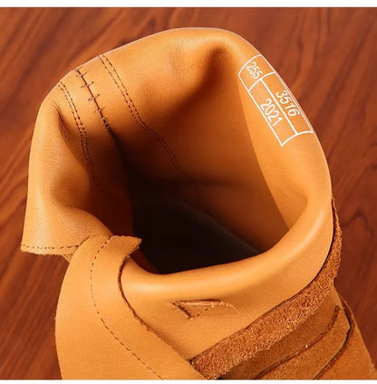 YR Wholesales.Mens Retro style Engineer boots.Motor Rider handmake Welted real cowhide shoes.Luxury genuine Suede boots