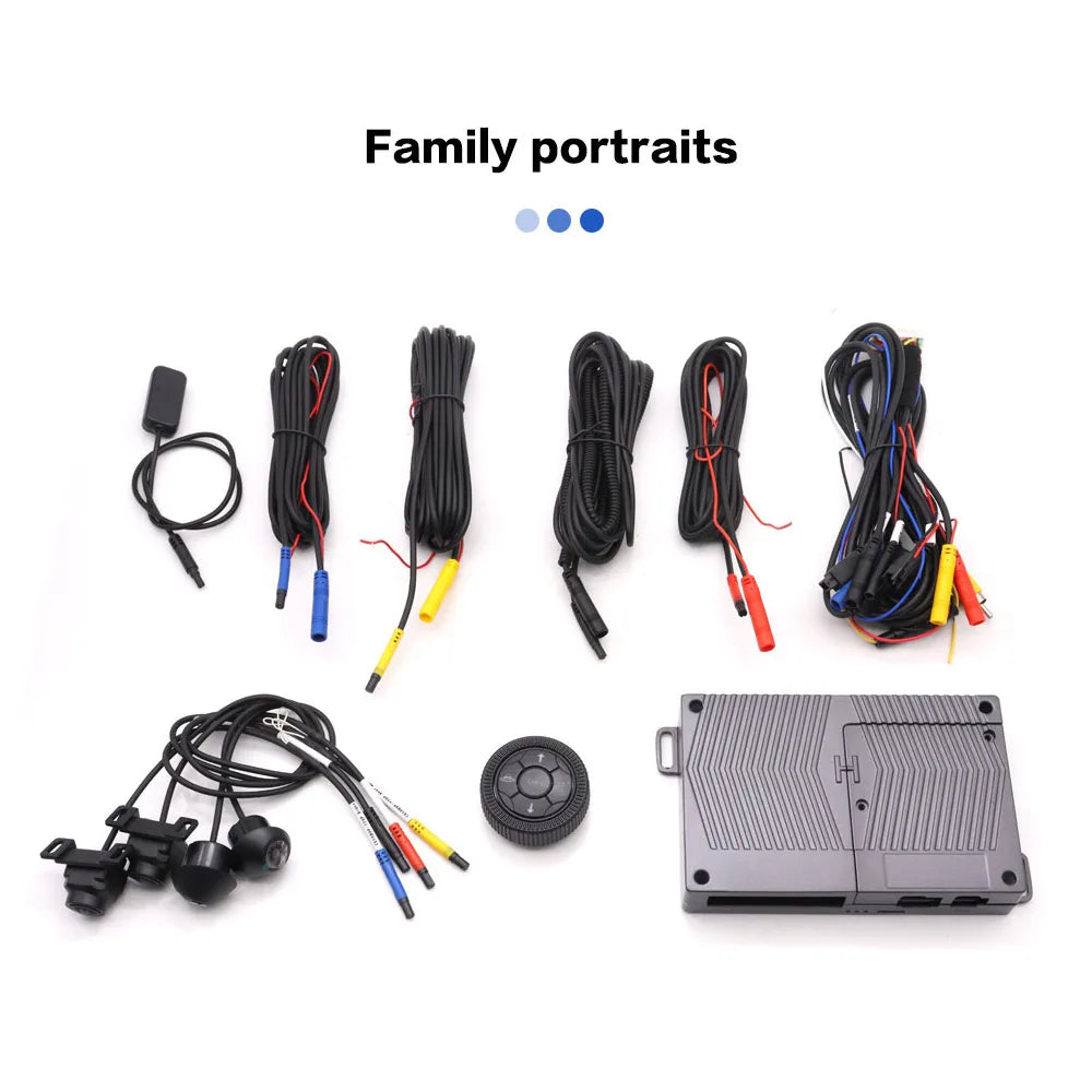 `3.5D 4‑AI 360 Degree Car Camera System AHD 1080P Surround View Monitor 4‑Way DVR Recording WDR AI Pedestrian Vehicle Detection