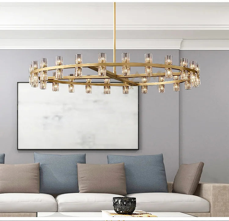 Villa Duplex Chandelier New Light Luxury Light Post Modern Crystal Chandelier Light Luxury For Living Room Lamp Home Decoration