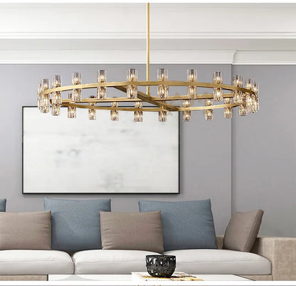 Villa Duplex Chandelier New Light Luxury Light Post Modern Crystal Chandelier Light Luxury For Living Room Lamp Home Decoration