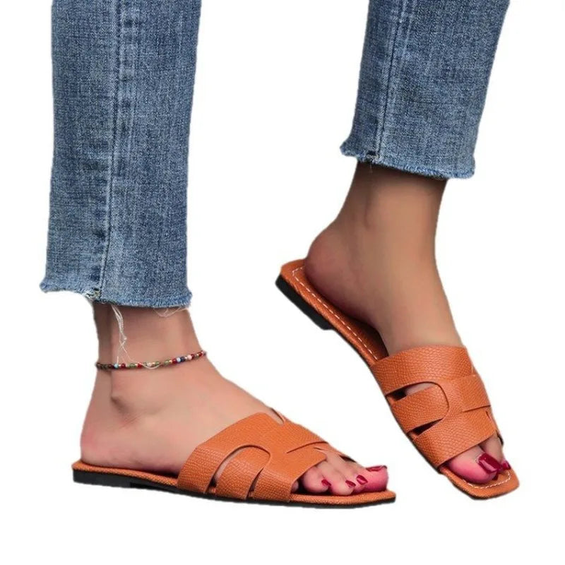 Luxury Brand Designer Women'S Sandals Fashionable And Elegant Flat Shoes Sexy Casual Beach Shoes Summer Outdoor Slippers women