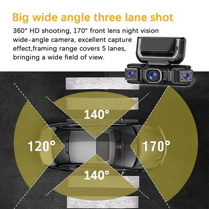 New 360 Degree 4CH Car Dvr HD 1080P Video Recorder WiFi Dashcam 24h Parking Monitor Front and Rear View Camera Car Recorder