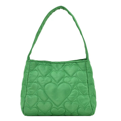 Tote Bags for Women Oxford Luxury Designer Handbags Purse Fashion Heart Winter Small Shoulder Bag Quilted Padded Top Handle Bag