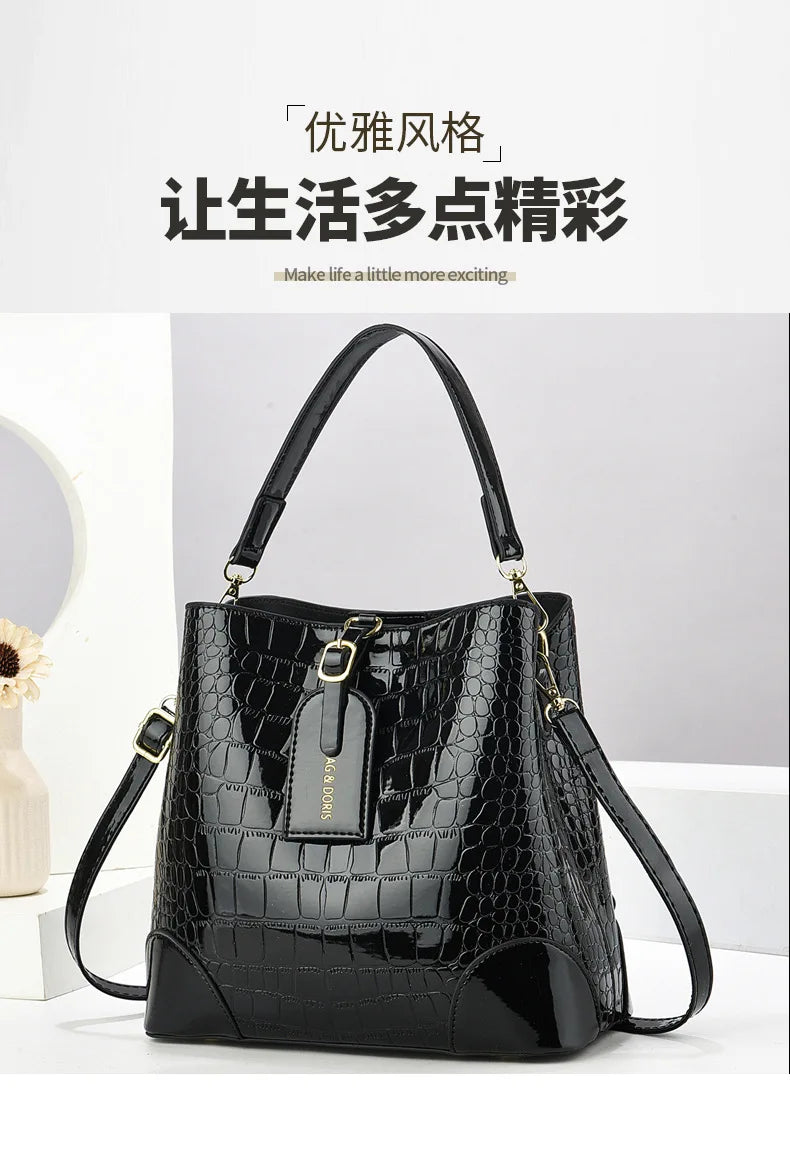 Retro PU Leather Purses and Handbags 2025 Shoudler Bags for Women Luxury Designer Women Crossbody Bucket Bag Sac A Main