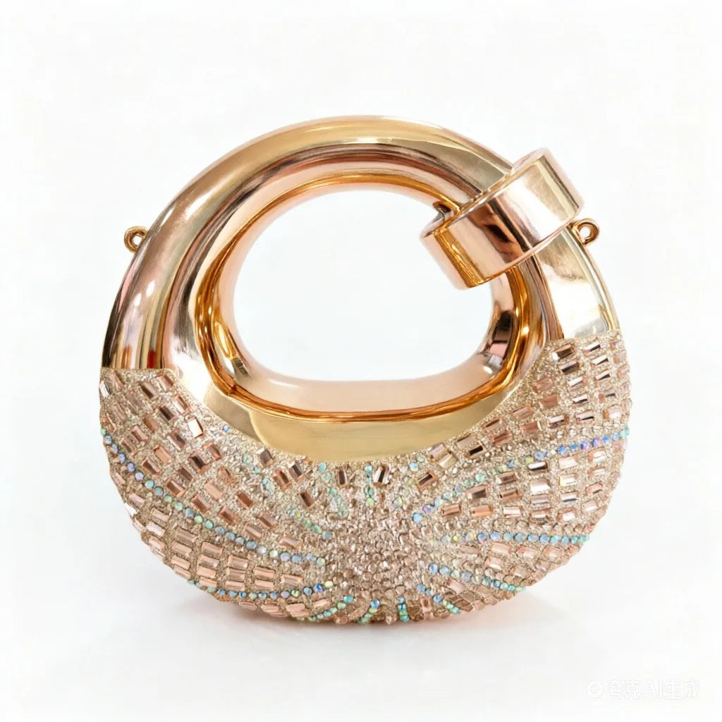 Mini Golden Evening Bag Purses and Handbags Luxury Designer Shoulder Bags Diamond Party Wedding Round Acrylic Clutch Purse Ins