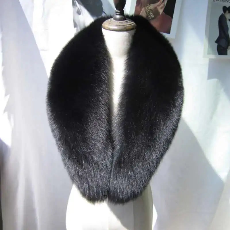 Real Fox Fur Collar for Women Coat Jacket Female Wraps Winter Warm Fur Scarf Extra Large Size Neck Warmer Fur Shawls Scarves