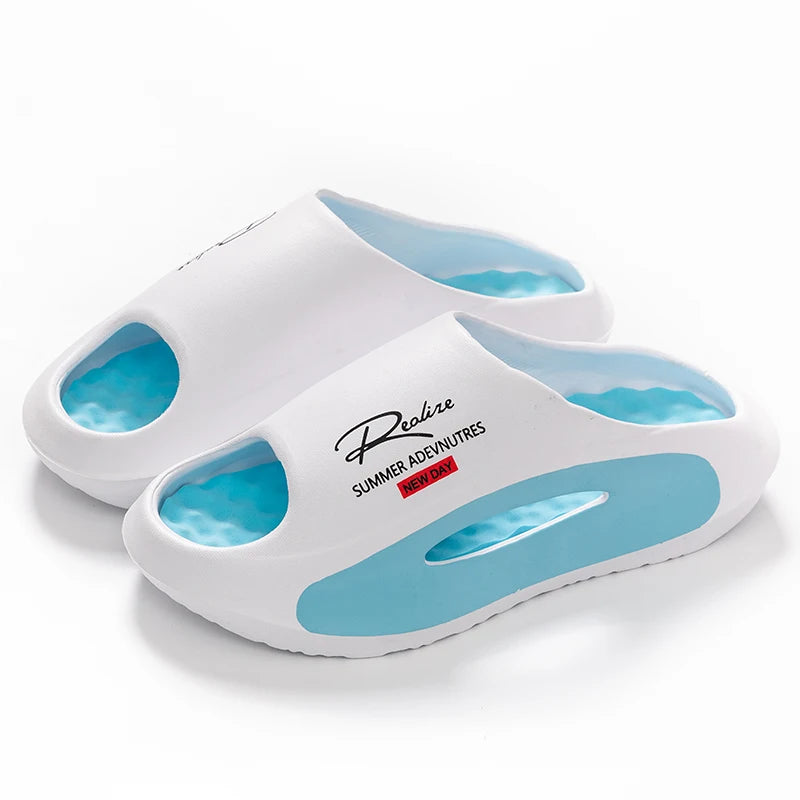 Summer Men's Massage Slippers Indoor Outdoor Sandals Beach Men Casual Shoes Soft Slides Flip-flops Men Women Home Slippers