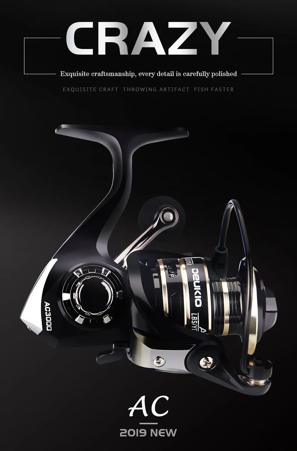 Spinning Reel Max Drag 12KG for Fishing AC800-7000 Reel Metal Spool Handle Sea Jig Carp Reel Fishing Coil Wheel