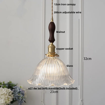 IWHD Knob Switch LED Pendant Lamp Bedroom Restaurant Cafe Luxury Crystal Glass Nordic Modern Interior Home Decor Hanging Lights
