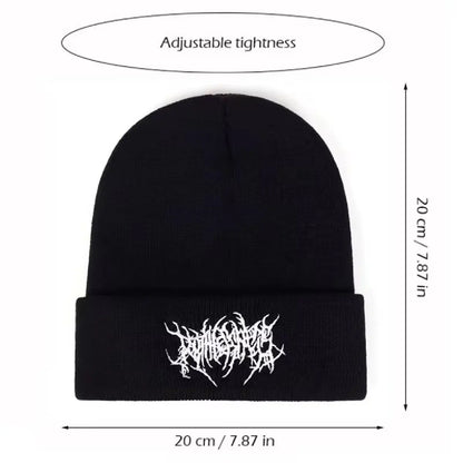 Warm Women Men Winter Beanies Hats Gothic Street Punk Knitted Bonnet Caps 100% Cotton Fashion Keep Warm Skullies Beanies Hats