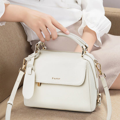 FOXER 2026 Fashion Women's Handbag Cow Leather Lady Shoulder Bag Light Luxury Crossbody Bag for Daily & Commute