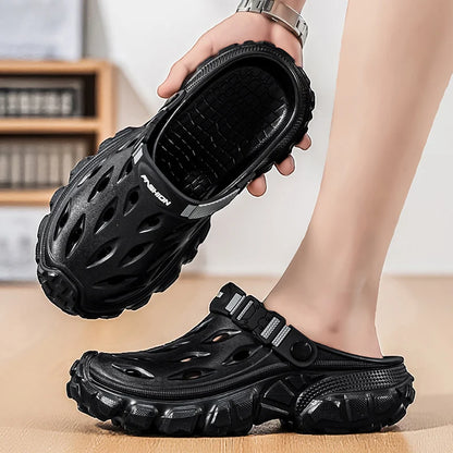 Summer Casual Sandals Men Outdoor Slippers Flat Mens Flip-flop Lightweight Beach Shoes Indoor Home Anti-slip Bathroom Slides