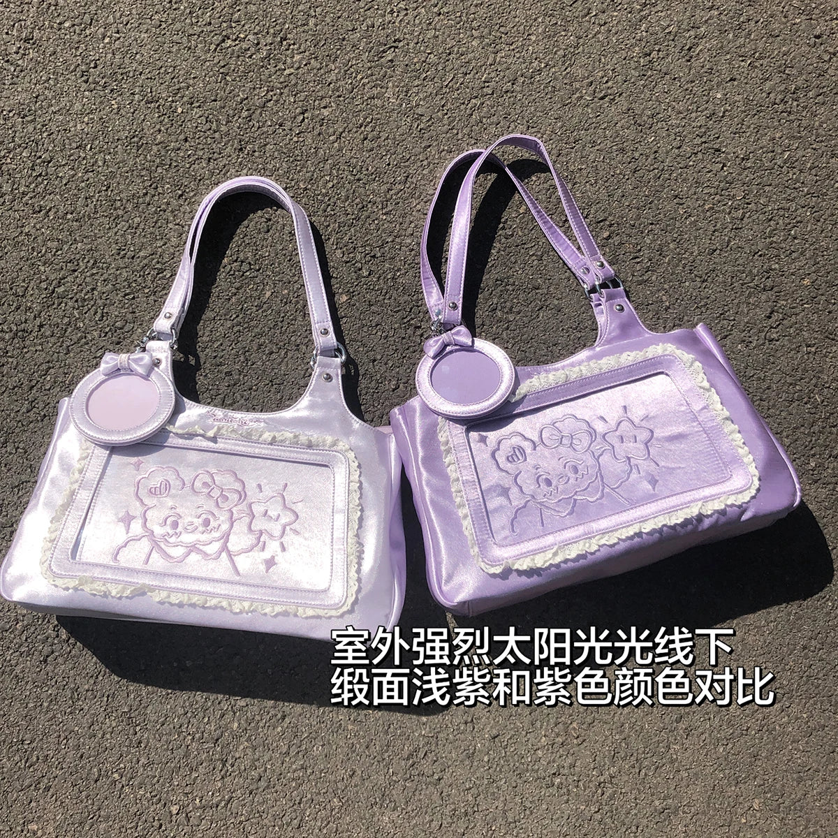 Original Corduroy Satin Lace Ribbon Daily Shoulder Bags Women's Bag Handbags for Women Cute Tote Bags for Women