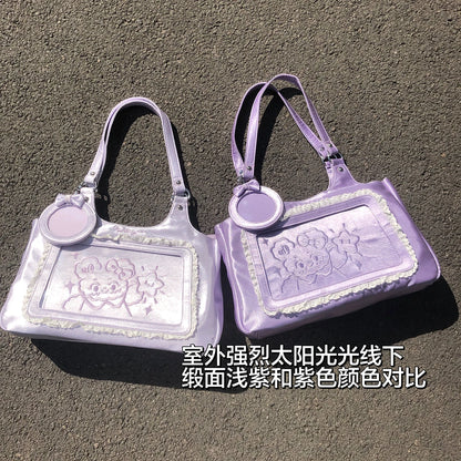 Original Corduroy Satin Lace Ribbon Daily Shoulder Bags Women's Bag Handbags for Women Cute Tote Bags for Women