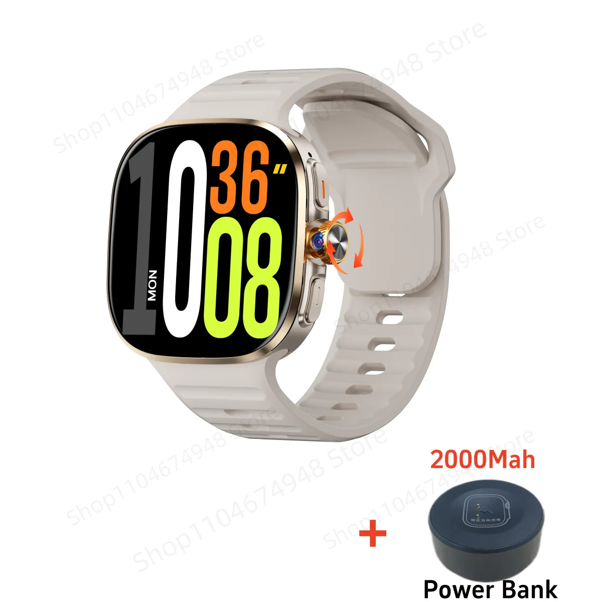 New 5G Smartwatch 2.4inch larger Amoled Screen Smart Watch With 190° Rotary Camera GPS 2100mAH Battery 720*720 HD Resolution