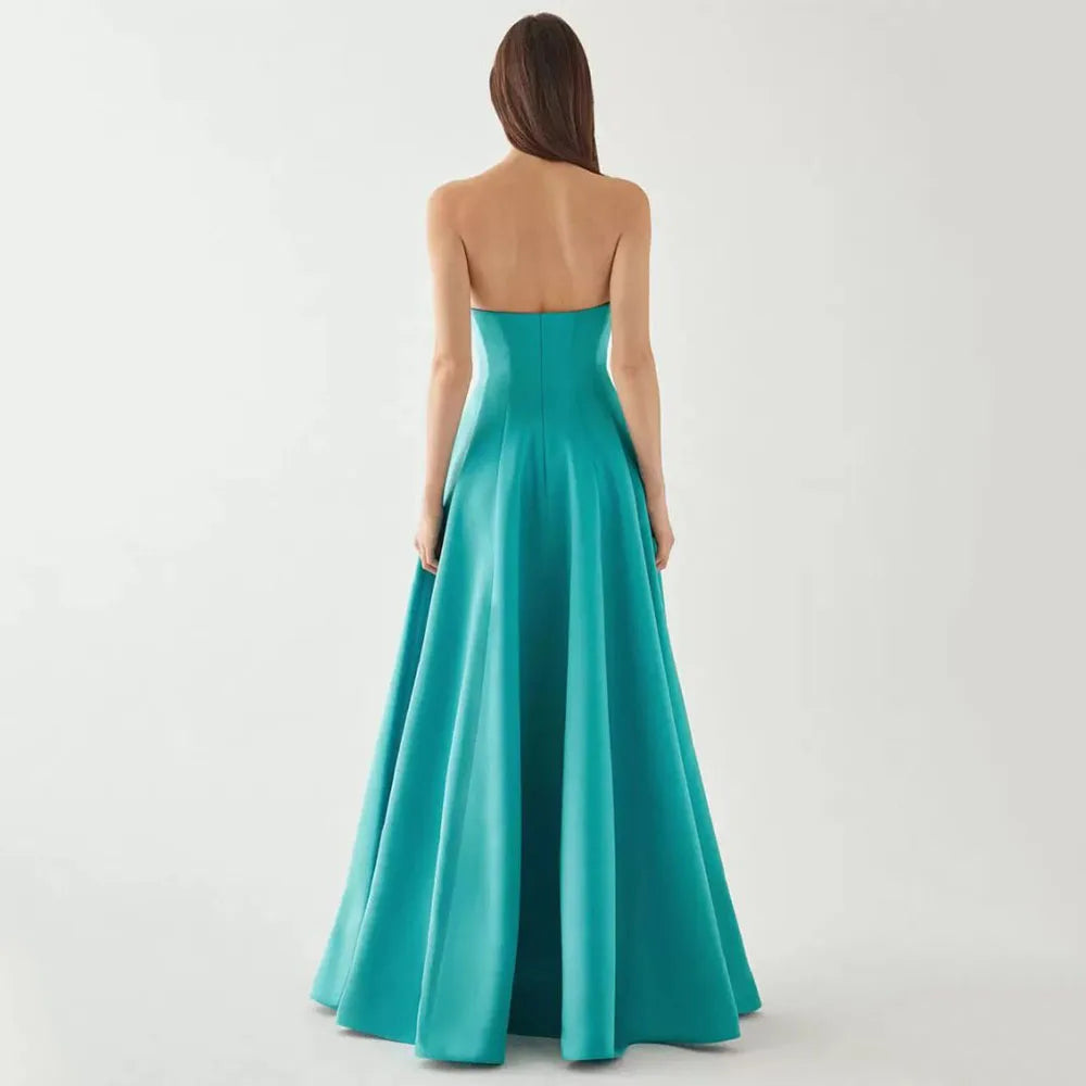 Modern Style Charmeuse Draped A-line Sweetheart Long Dresses Bespoke Occasion Dresses Retro Fashion Sizes Available Exquisite