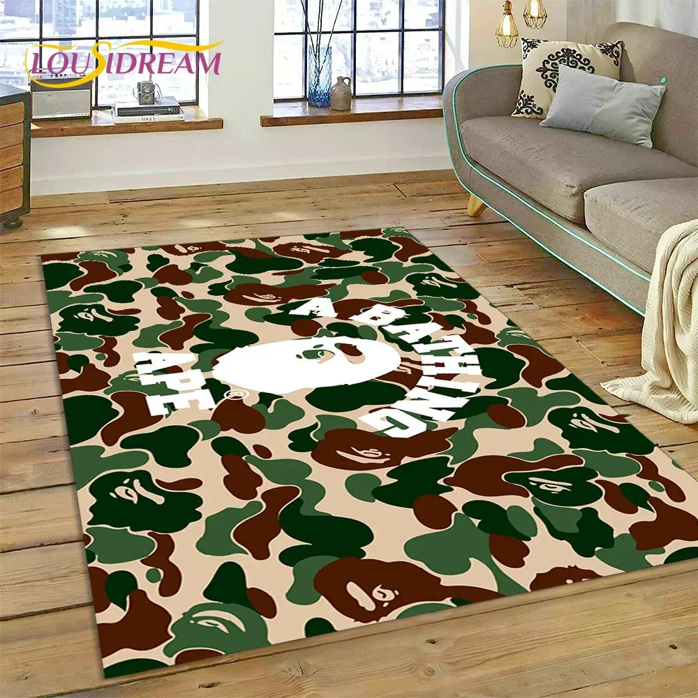 3D Printing B-BAPE Fashion Carpet Rug for Bedroom Living Room Home Sofa Decoration,Children Game Large Decor Floor Mat Gift