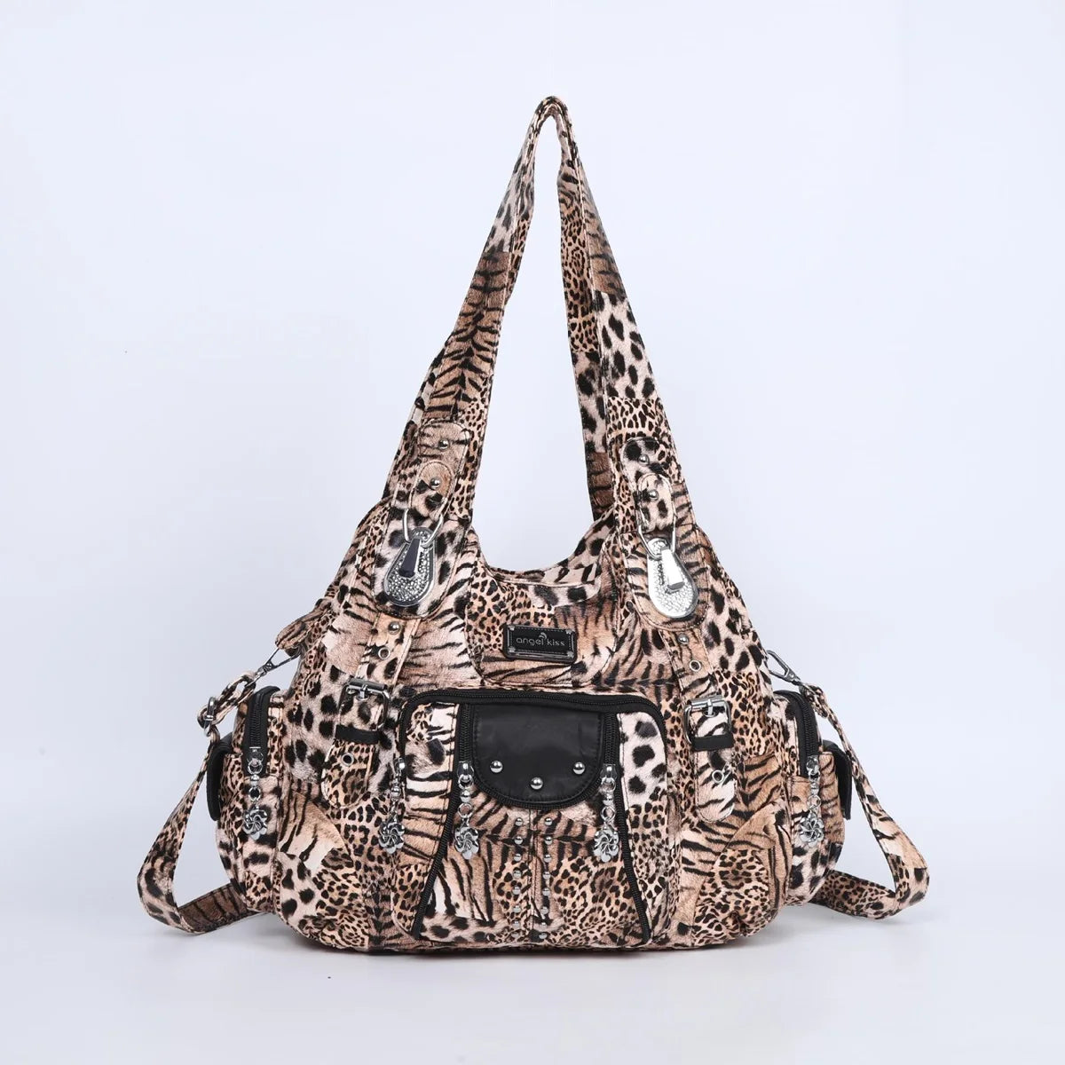 Vintage Women Bag Large Handbags Satchel Top-handle PU Shoulder Bag Vintage Dumpling Pack Multi-pockets Shoulder Bags Purse