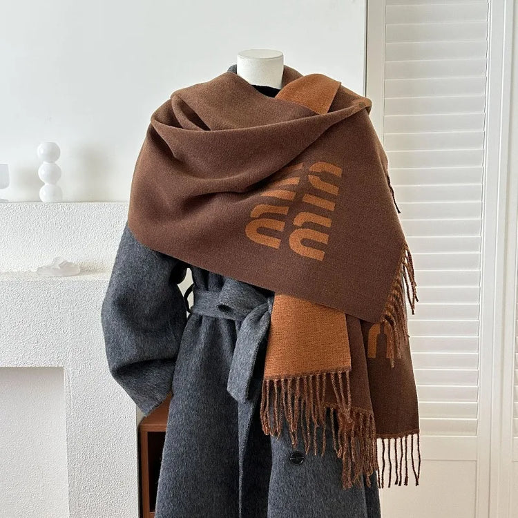 Women's  2025 Brand New Winter Thick Warm Cashmere Pashmina Wrap Scarf Fashion Travel Scarves With Tassel Daily Neck Wear