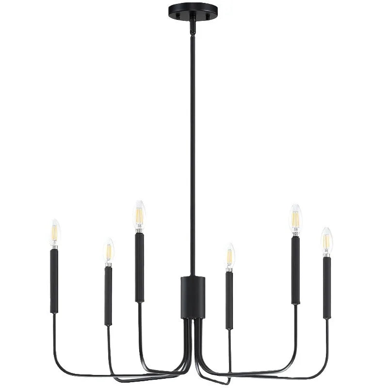Retro Loft Candle Chandeliers Light Simple Iron Chandelier Pendant Lights for Living Room Dining Room Suspension Lamp AC110-260V