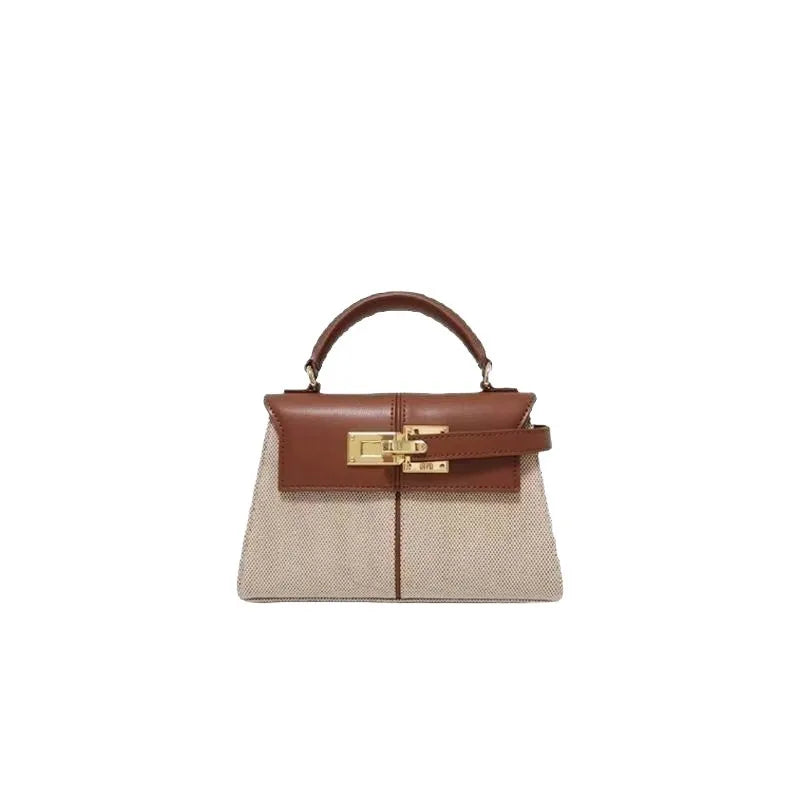 JW PEI New Trapezoidal Genuine Leather Women Handbag Niche Fashion Versatile Top Handle Luxury Ladies Shoulder Crossbody Purse