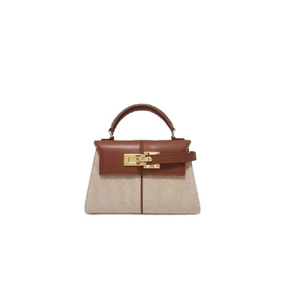 JW PEI New Trapezoidal Genuine Leather Women Handbag Niche Fashion Versatile Top Handle Luxury Ladies Shoulder Crossbody Purse