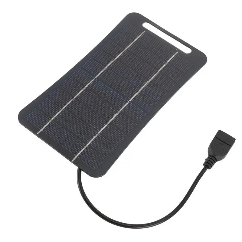 [J] 2W Solar Charger Portable W/USB-C Fast Charging For Phone Power Banks Camping Hiking Emergency Power Supply