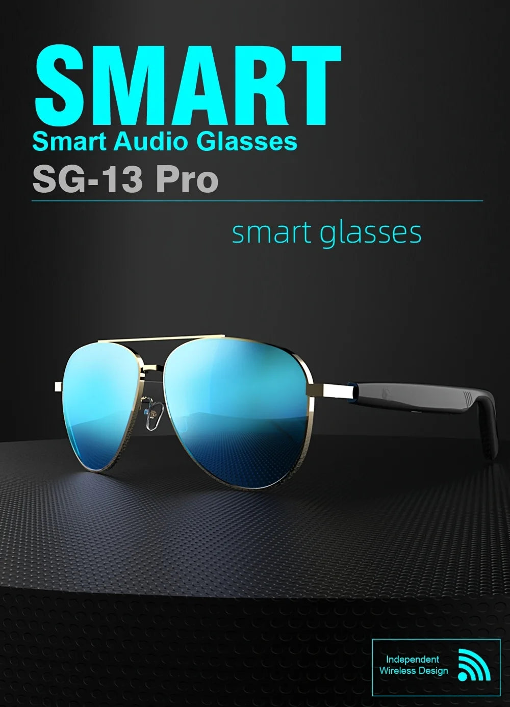 Smart Glasses, Bluetooth Glasses, Touch and Voice Control, Open Music Playback, Bluetooth 5.4, Outdoor, Fishing, Sports