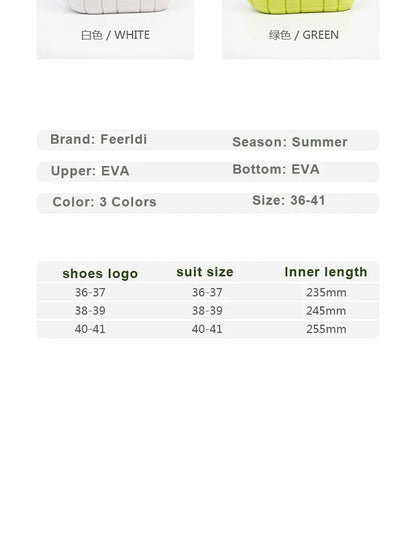 Women's Flat Shoes Non-Slip Slippers Women 7cm Height Sandals Luxury Brand Platform Heels Eva Clogs Fashion Girl Slippers