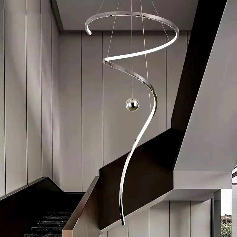 Modern home decor led lights pendant light lamps forstaircase Chandeliers for living room hanging light indoor lighting