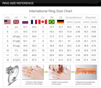 Classic D Moissanite Six Claw Ring S925 Sterling Silver Luxury Wedding Anniversary Jewelry Rings Wholesale