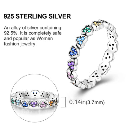 925 Sterling Silver Infinite Love Ring Original Luxury Design Zircon Finger Rings For Women High Quality Wedding Jewelry Gift