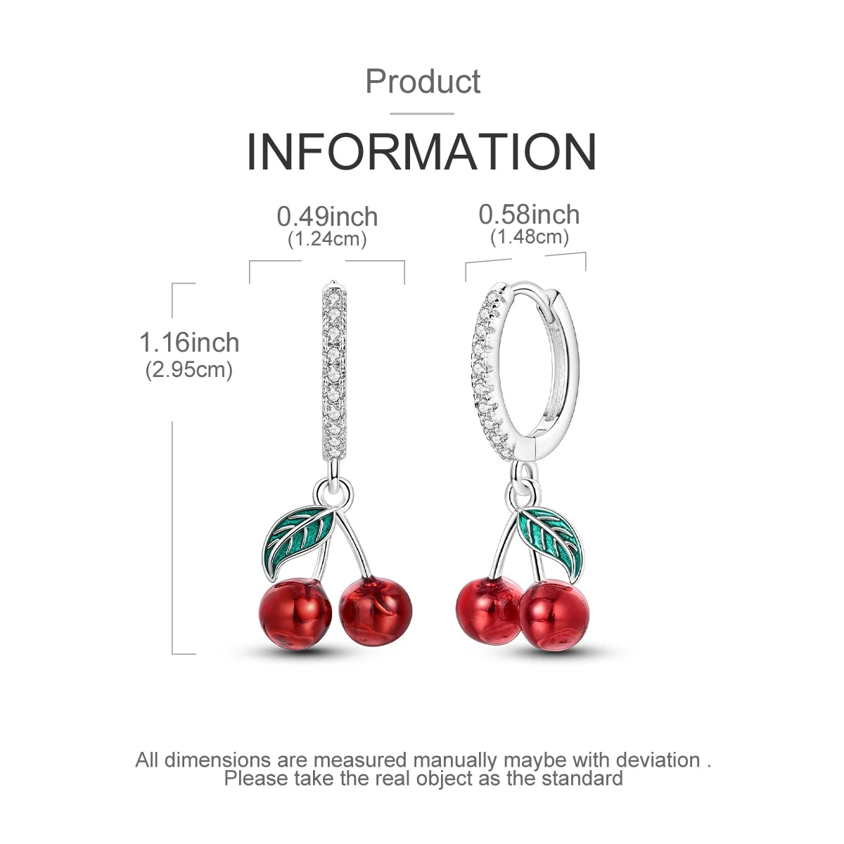 925 Sterling Silver Original Hoop Earring For Woman Luxury  Pendientes Wedding Jewelry Gift