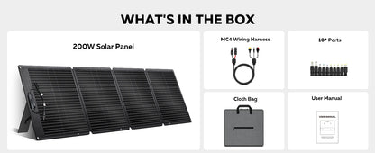 CTOLITY 100W-200W Foldable Solar Panel 22% Efficiency Portable Solar Charger for Camping Home Energy Storage Power Station