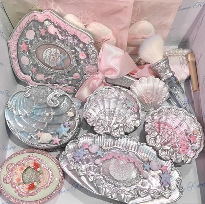 Flower Knows Shells Pearl Eyeshadow Essence Lip Honey Blush Cheek Makeup Front Ocean Gift Box Makeup Kit Full Professional