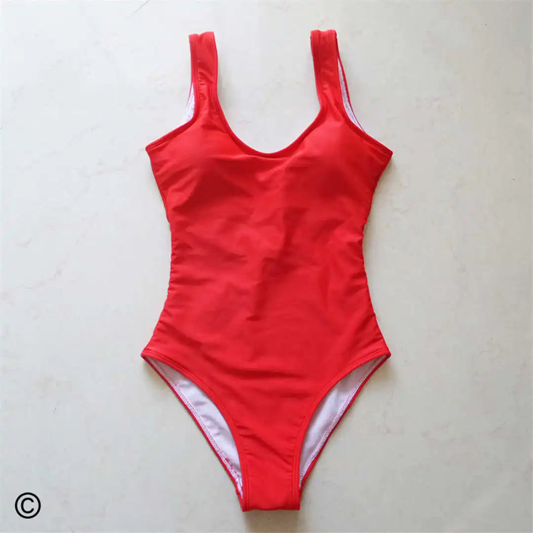 S - 6XL Sexy Female Plus Size Large Size One Piece Swimsuit Backless Monokini Swimwear Women Bather Bathing Suit Swim V128C