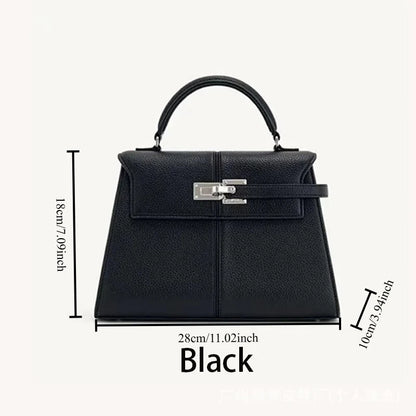 JW PEI New Trapezoidal Genuine Leather Women Handbag Niche Fashion Versatile Top Handle Luxury Ladies Shoulder Crossbody Purse