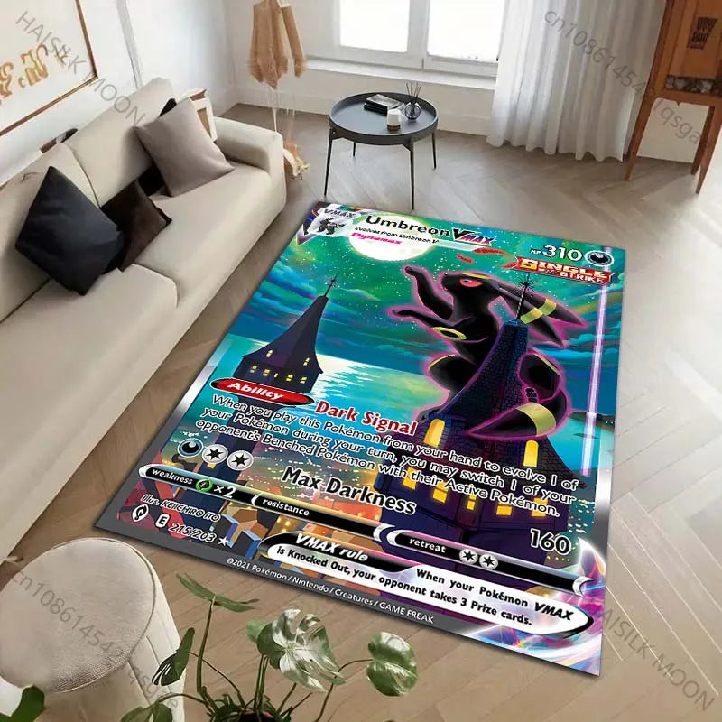 1PC Pokémon Card Charizard Squirtle Print Carpet for Living Room Bedroom Kid's Room Home Decor Area Rug Sofa Cloakroom Mat