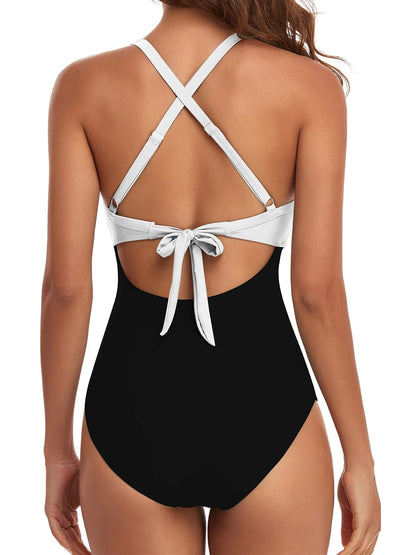2026 Plain Ruched Swimsuit Women One Piece Solid Swimwear Female Beachwear Bathers Bathing Swimming Swim Bodysuit Summer