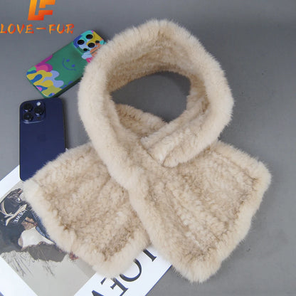 2026 Lady Luxury Authentic Mink Fur Shawl Scarf Winter 100%Natural Mink Fur Real Scarf Shawl Fashion Genuine Mink Fur Ponchos