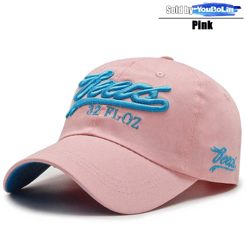 Letters 3D Embroidery Cotton Adjustable Baseball Cap Sun Hat Trucker Caps Dad Hats