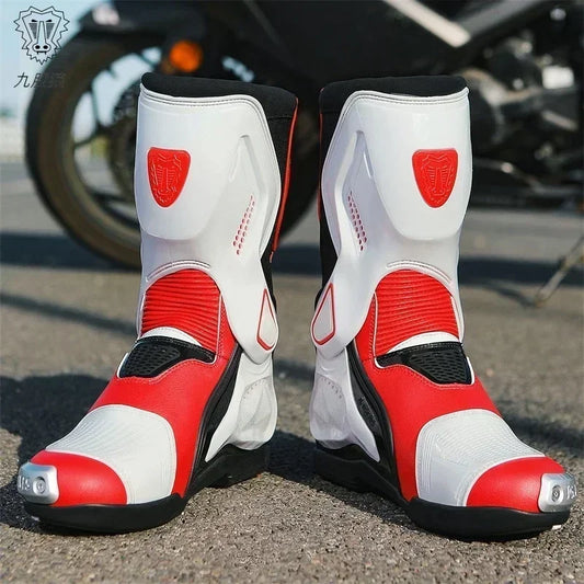 Men Motorcycle Riding Boots Professional Highway Racing Sports Motorcycle Shoes Titanium Alloy Motocross Boots Botas Hombre